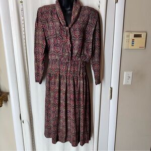 Vintage Hand Made Paisley Dress